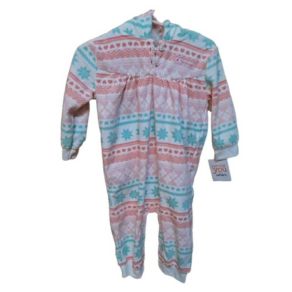 Carters Infant Jumpsuit JustForYou 12M Hooded